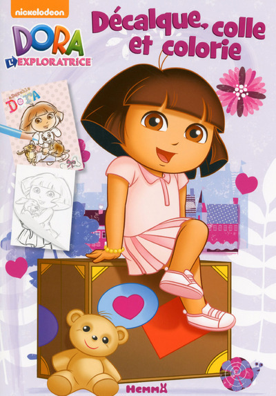 Picture of Dora l'Exploratrice Décalque, colle et colorie (Fond blanc)