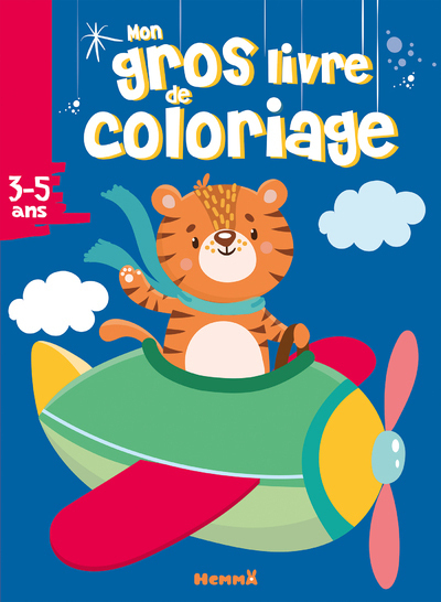 Picture of Mon gros livre de coloriage (Tigre dans avion)