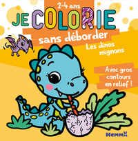 Picture of Je colorie sans déborder (2-4 ans) - Les dinos mignons T67 - Avec gros contours en relief !