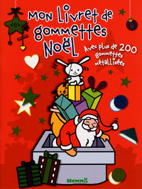 Image de Mon livret de gommettes Noël (Gommettes métalisées) (Fond rouge Cheminée)
