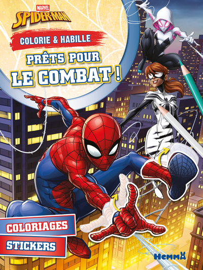 Image de Marvel Spider- Man - Colorie & Habille - Prêts pour le combat ! - Coloriages - Stickers