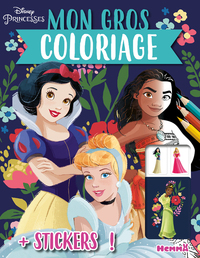 Picture of Disney Princesses - Mon gros coloriage + stickers ! (Blanche-Neige, Cendrillon et Vaiana)