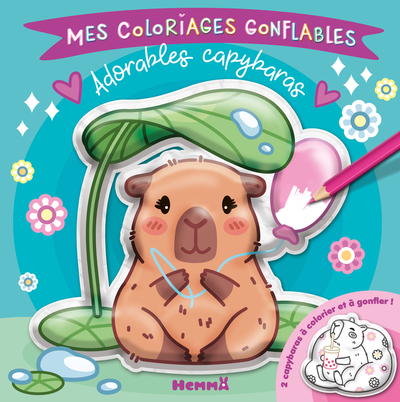 Image de Mes coloriages gonflables - Adorables capybaras - 2 capybaras à colorier et à gonfler !