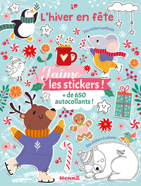 Image de J'aime les stickers - L'hiver en fête - + de 650 autocollants - Des stickers pailletés - Des stickers à colorier
