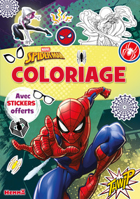 Image de Marvel Spider-Man - Coloriage avec stickers offerts (Spider-Man fond vert)