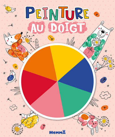 Picture of Peinture au doigt (Animaux fond rose)