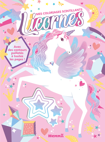 Picture of Mes coloriages scintillants - Licornes - Avec des contours pailletés à toutes les pages !