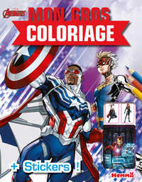 Picture of Marvel Avengers - Mon gros coloriage + stickers ! (Falcon et Captain Marvel)
