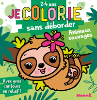 Picture of Je colorie sans déborder (2-4 ans) - Animaux sauvages (Paresseux) T78 - Avec gros contours en relief !