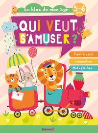 Image de Qui veut s'amuser ? (Train animaux) - Point à point, Labyrinthes, Mots fléchés ...