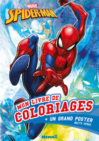 Picture of Marvel Spider-Man Mon livre de coloriages + un grand poster (Fond bleu aquarelle)