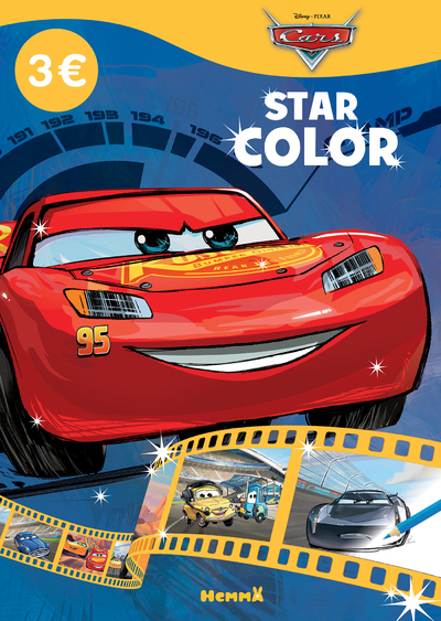Picture of Disney Pixar Cars - Star Color (Flash McQueen fond bleu)