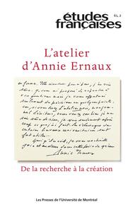 Picture of Études françaises, v. 61, no 2