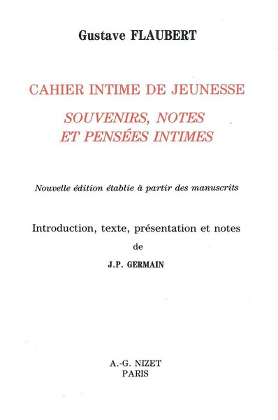 Image de Cahier intime de jeunesse