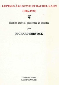 Image de Lettres à Gustave et Rachel Kahn (1886-1934)