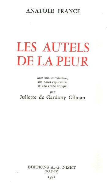 Picture of Les Autels de la Peur