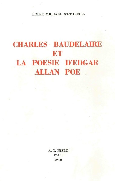 Image de Charles Baudelaire et la poésie d'Edgar Allan Poe