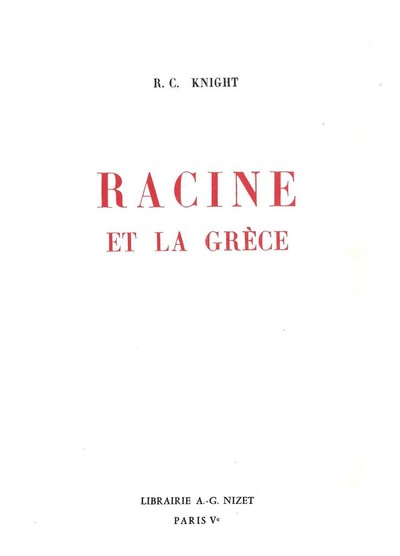Image de Racine et la Grèce