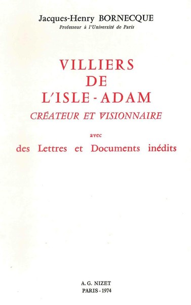 Image de Villiers de l'Isle-Adam, créateur et visionnaire