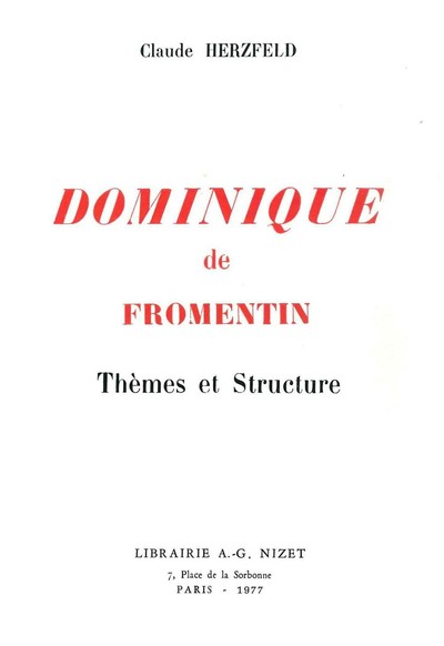 Image de Dominique de Fromentin