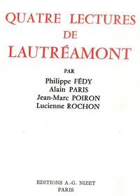 Image de Quatre lectures de Lautréamont