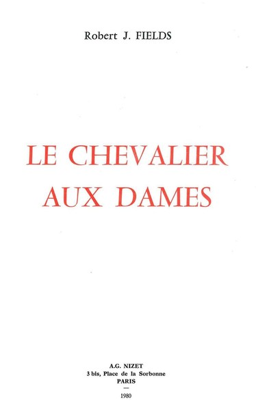 Image de Le Chevalier aux dames