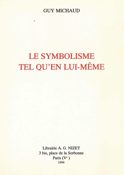 Image de Le Symbolisme tel qu'en lui-même