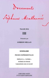 Image de Documents Stéphane Mallarmé - Nouvelle série III