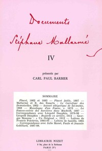 Image de Documents Stéphane Mallarmé IV