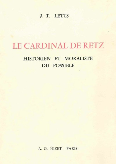 Image de Le Cardinal de Retz historien et moraliste