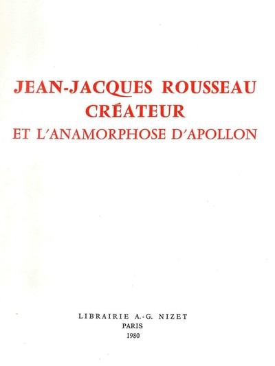 Image de Jean-Jacques Rousseau créateur