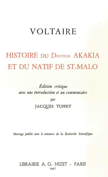Image de Histoire du docteur Akakia et du natif de St-Malo