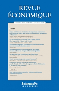 Image de Revue Économique T71-1