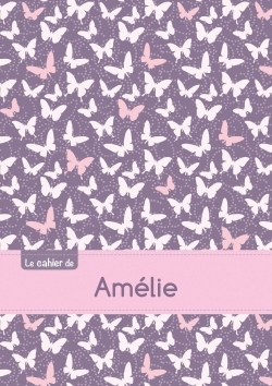 Picture of Le cahier d'Amélie - Blanc, 96p, A5 - Papillons Mauve