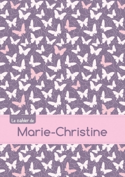 Picture of CAHIER MARIE CHRISTINE PTSCX,96P,A5 PAPILLONSMAUVE