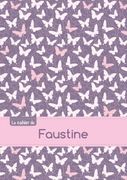 Picture of Le cahier de Faustine - Blanc, 96p, A5 - Papillons Mauve