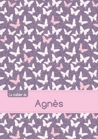 Picture of Le cahier d'Agnès - Blanc, 96p, A5 - Papillons Mauve