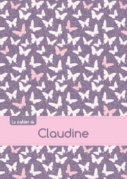 Picture of Le cahier de Claudine - Blanc, 96p, A5 - Papillons Mauve
