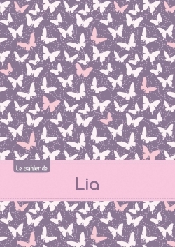 Picture of Le cahier de Lia - Blanc, 96p, A5 - Papillons Mauve