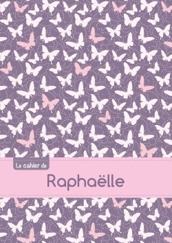 Picture of CAHIER RAPHAELLE BLANC,96P,A5 PAPILLONSMAUVE