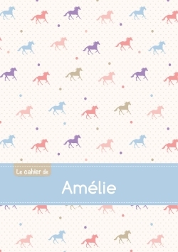 Image de Le cahier d'Amélie - Petits carreaux, 96p, A5 - Chevaux