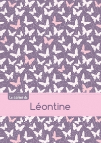 Image de Le cahier de Léontine - Blanc, 96p, A5 - Papillons Mauve