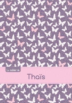 Picture of CAHIER THAIS BLANC,96P,A5 PAPILLONSMAUVE