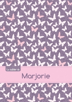 Picture of CAHIER MARJORIE BLANC,96P,A5 PAPILLONSMAUVE