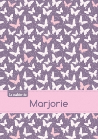 Picture of CAHIER MARJORIE BLANC,96P,A5 PAPILLONSMAUVE