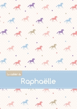 Image de CAHIER RAPHAELLE BLANC,96P,A5 CHEVAUX