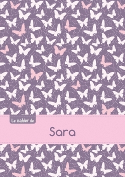 Picture of CAHIER SARA PTSCX,96P,A5 PAPILLONSMAUVE