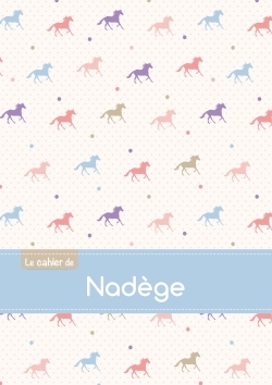 Picture of CAHIER NADEGE BLANC,96P,A5 CHEVAUX