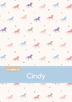 Picture of Le cahier de Cindy - Petits carreaux, 96p, A5 - Chevaux
