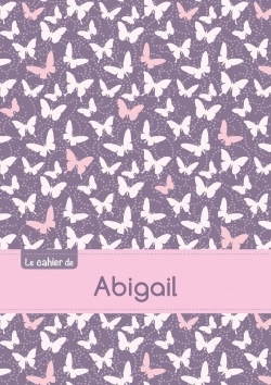Picture of Le cahier d'Abigail - Blanc, 96p, A5 - Papillons Mauve